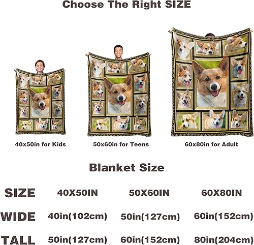 Miniatura 3 de Corgi - Manta para niños, manta de perro supersuave y mullida, regalo de felpa con estampado de corgis para niños y niñas, 40 x 50 pulgadas