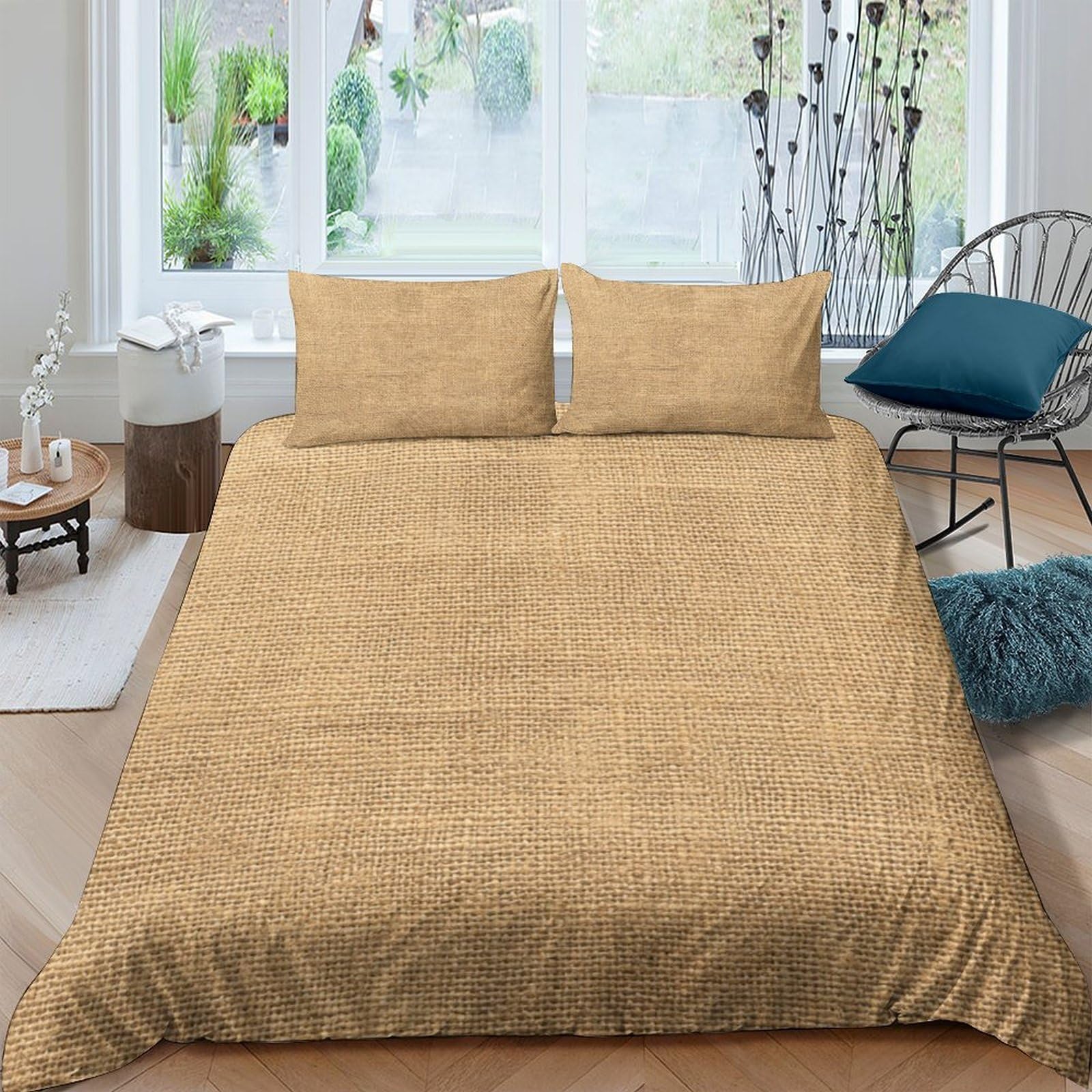 Ctjqhvkz Style-4 3D Printed Sand Textured Fitted Sheet Microfiber Soft Breathable Linen Pattern Bed Cover For Bedroom Dorm Mattress Protection Single（135X200cm）