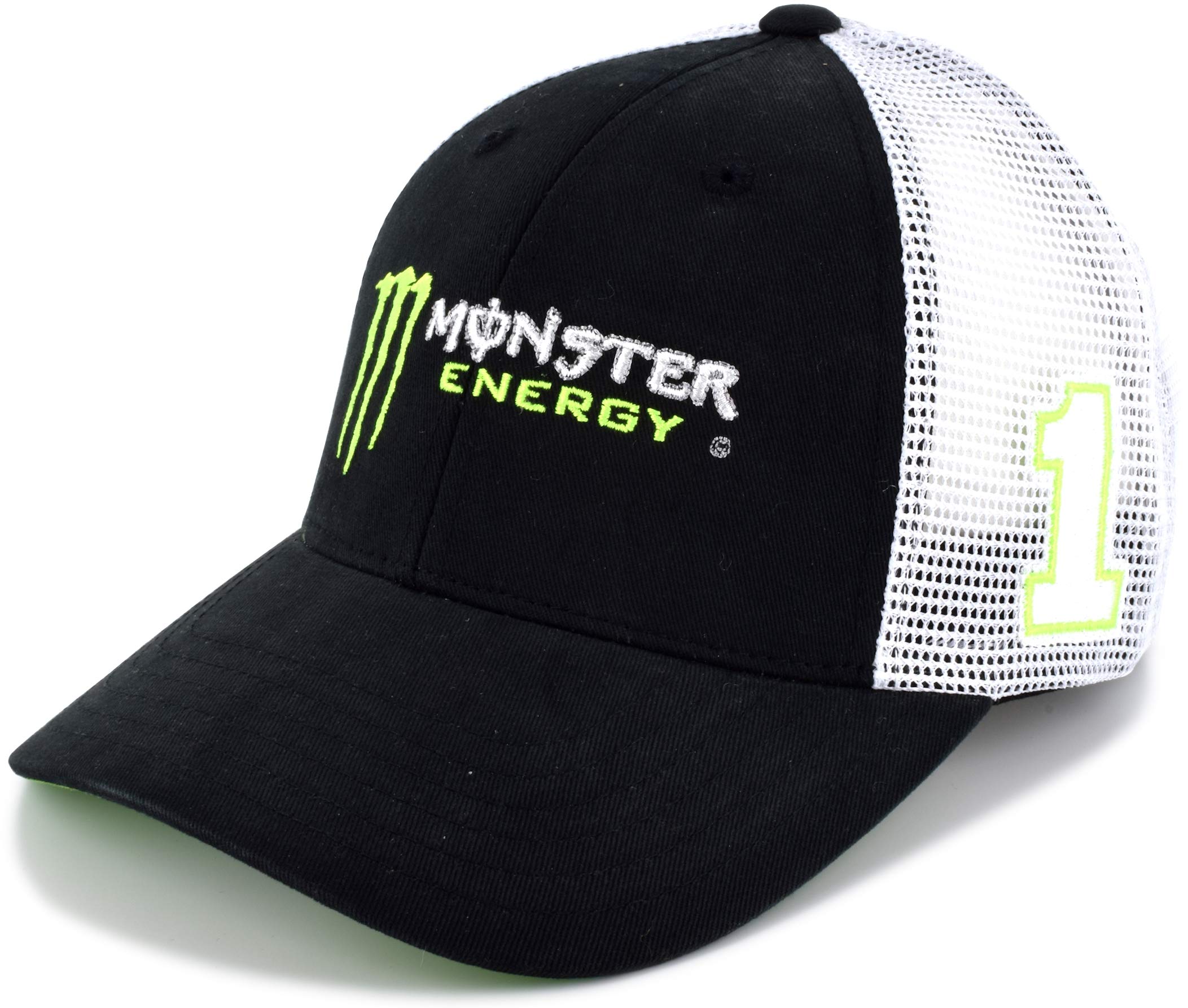 Checkered Flag Kurt Busch 2019 Monster #1 NASCAR Draft Mesh Hat