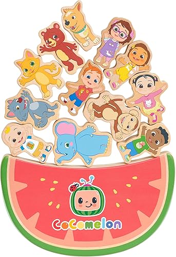 Miniatura 6 de Just Play CoComelon Best Friends - Bloques de equilibrio de madera, madera reciclada, juguetes para niños a partir de 18 meses