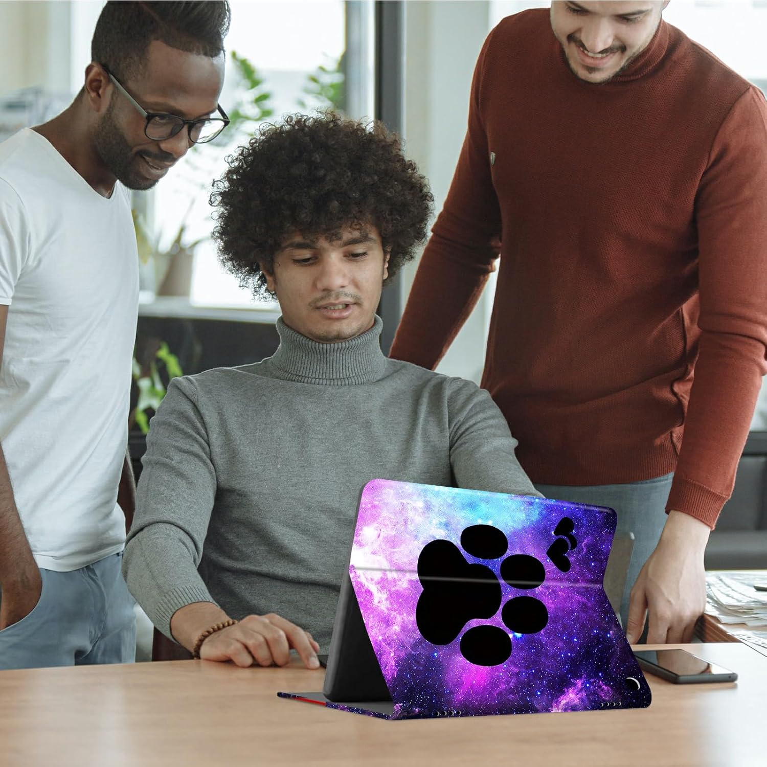 Case for Amazon Fire Max 11 Tablet (13th Generation, 2023 Release),Slim Folding Stand Protive Cover with Auto Wake/Sleep for Fire 11 Max Tablet 2023,Dog Paw Print