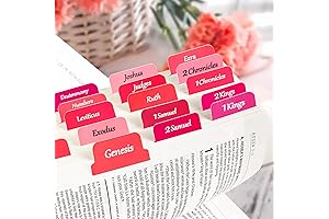 Anti-Wrinkle Pink Bible Tabs for Protestants