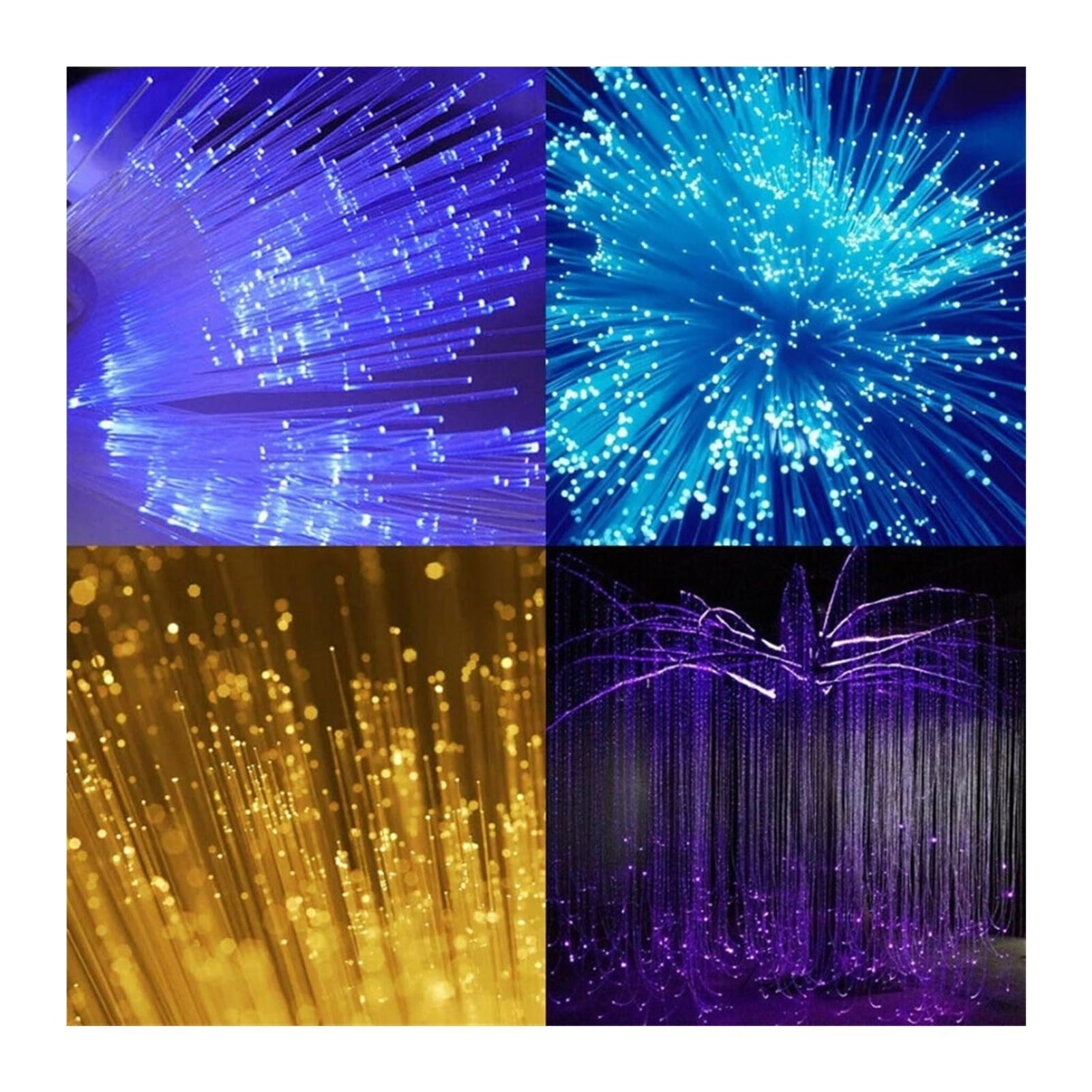 Kit de luces de techo LED RGB de fibra óptica en forma de estrella 1 6w rgb Luces de estrella del techo de coche DIRIGIÓ Kit de techo Sky Sky de fibra óptica Luz 150/200 / 300pcs 0.7 5mm 2m Con App Co