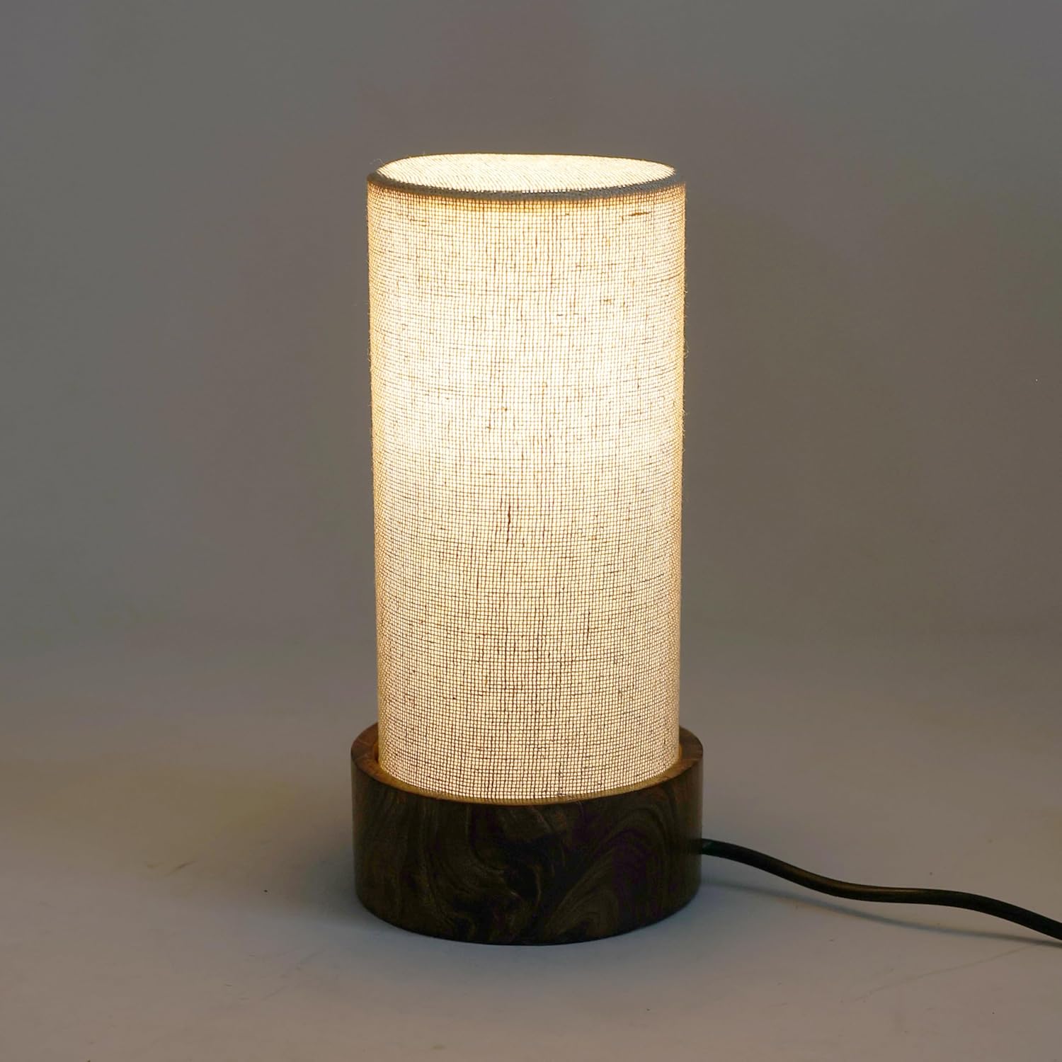 Paquete de 1 lámpara LED de madera para mesita de noche para dormitorio, sala de estar, estudio y oficina, pequeñas y modernas lámparas de mesita de