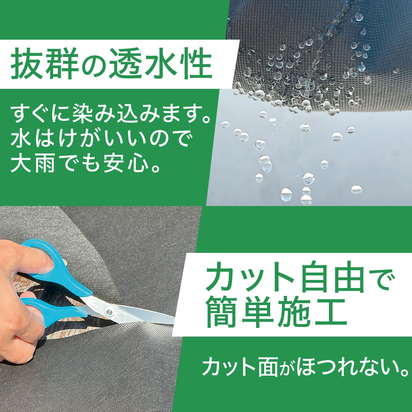 Amazon | GROVE 【プロ仕様】防草シート 除草シート 1x50m 高