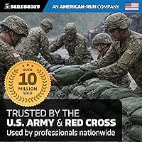 Vista 6 de Sandbaggy - Bolsas de arena vacías de polietileno con protección UV - Tamaño: 14" x 26" - Color: Verde - Grado militar (30 bolsas)