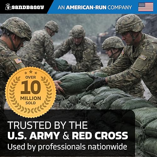 Miniatura 6 de Sandbaggy - Bolsas de arena vacías de polietileno con protección UV - Tamaño: 14" x 26" - Color: Verde - Grado militar (30 bolsas)