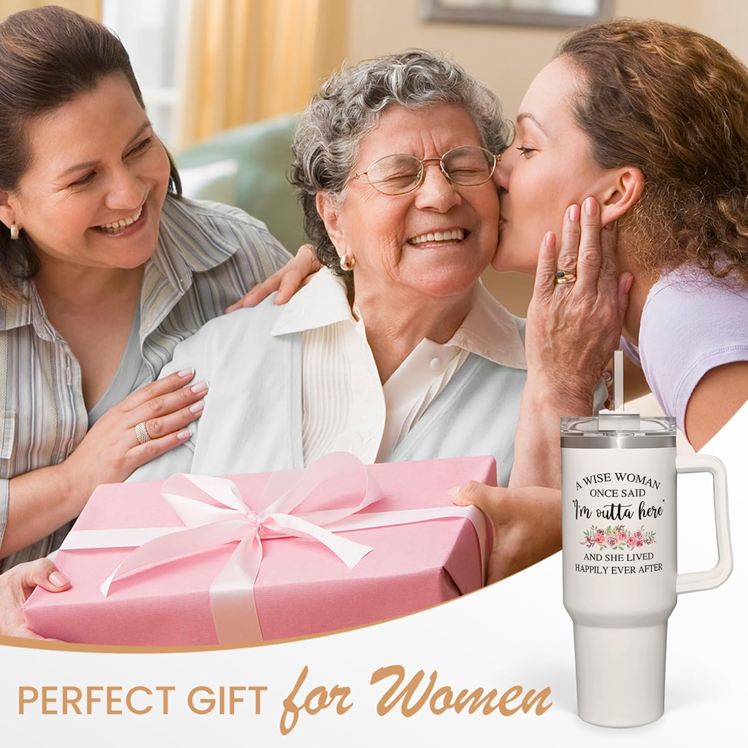 SANDJEST Retirement Tumbler 40oz Stainless Steel with Handle and Straw - Happy Retirement Gifts for Coworkers & Colleagues - Image 7