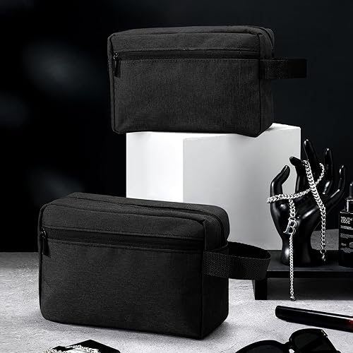 Miniatura 3 de 4 piezas de neceser resistente al agua, artículos de aseo de afeitado, bolsa de cosméticos de viaje para hombres, almacenamiento portátil para