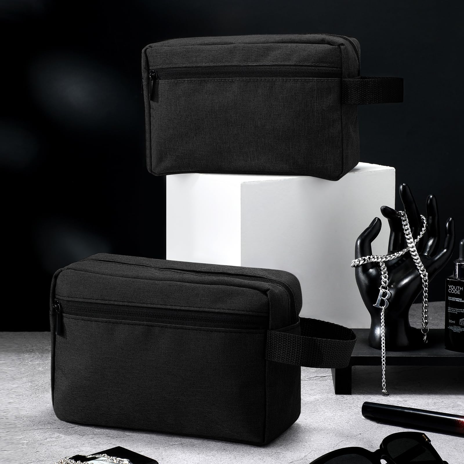 Paterr 32 bolsas de aseo de viaje para hombres y mujeres, bolsa de afeitado grande resistente al agua, bolsa de cosméticos para colgar, bolsa de maquillaje, bolsa de viaje, organizador de artículos de