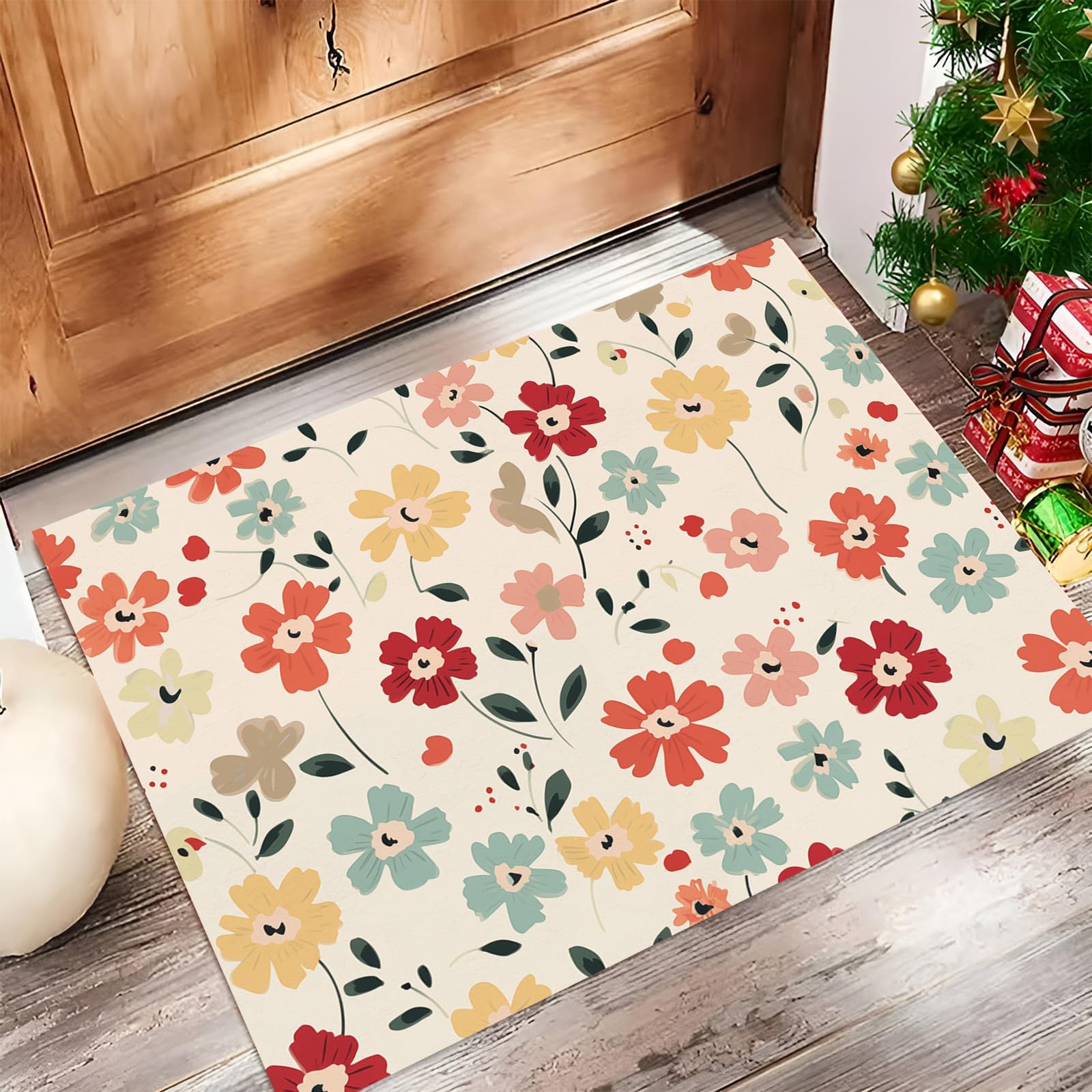 Tapis de sol pour chien et porte d'entrée qui retient la saleté et se lave facilement
