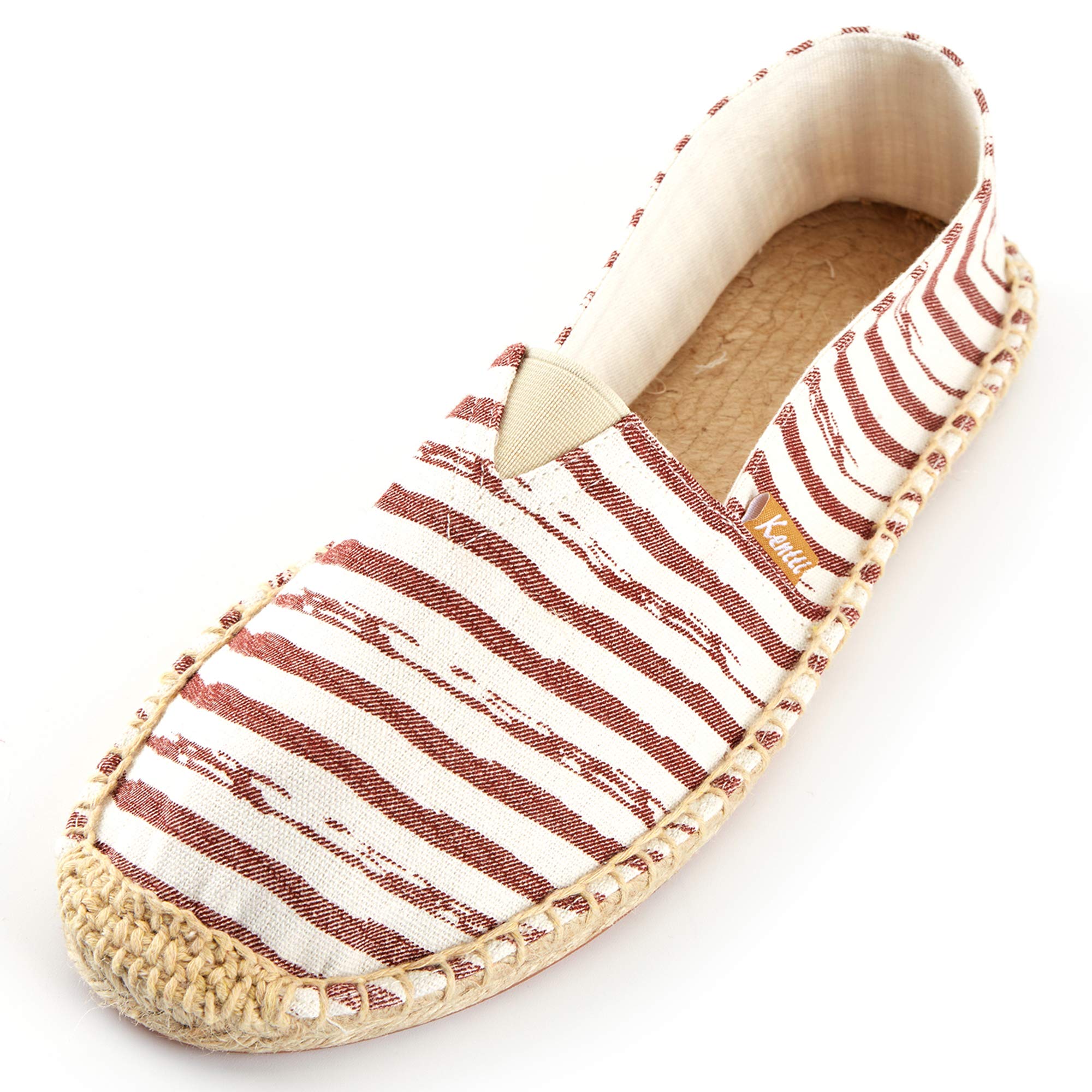 kentti Men's Breathable Canvas Stripe Slip on Flat Espadrilles-picture-29
