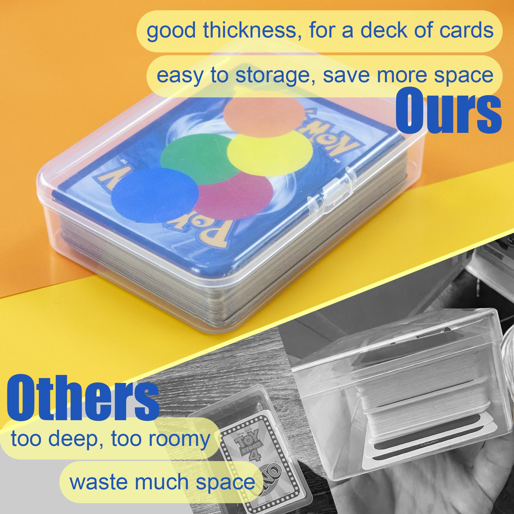 DKAOVH Lot De 6 étuis Transparents Pour Cartes à Jouer - Boîtes De