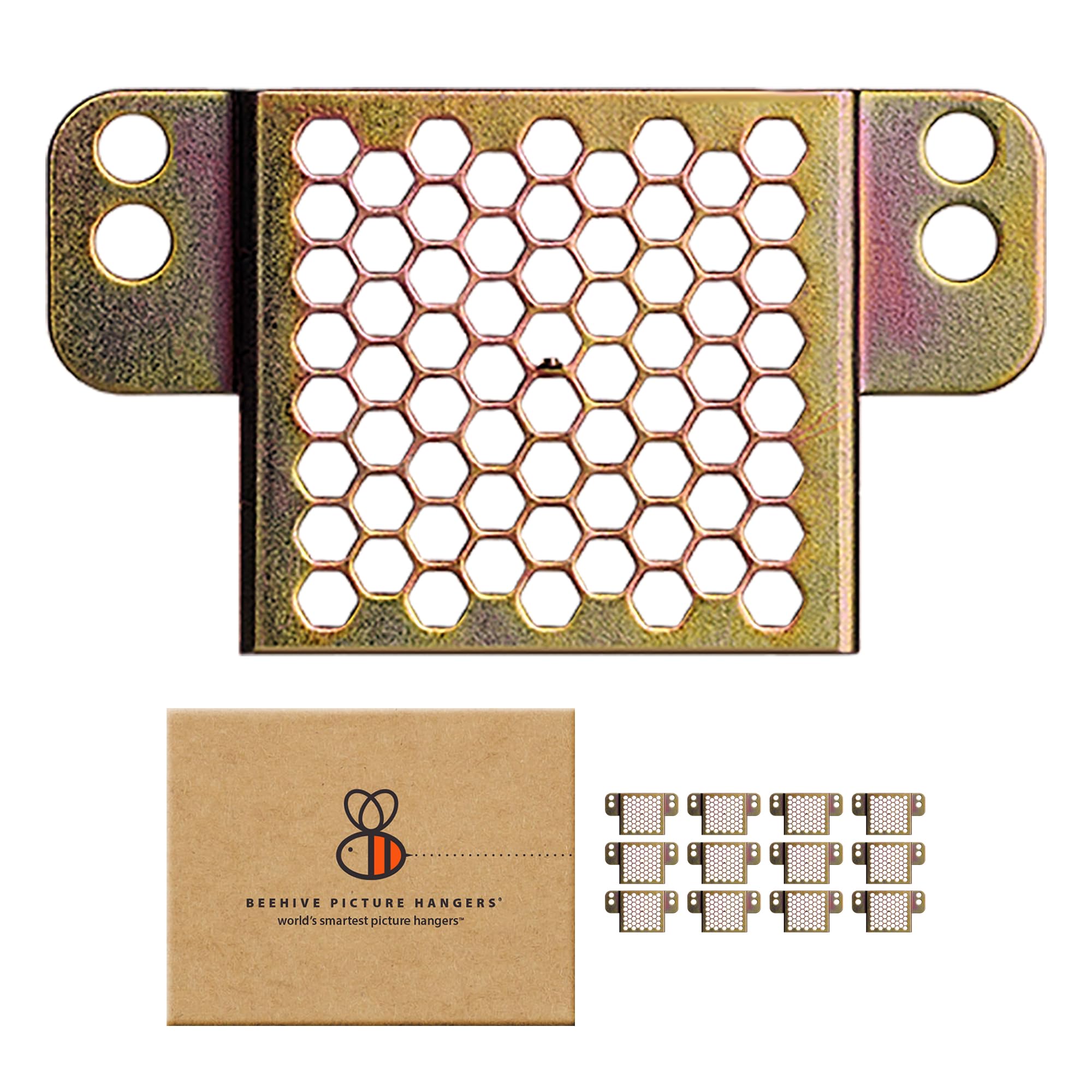 50 Pcs Picture Hanging Kit, The Ultimate Picture Hangers for Wood Frames and Canvases, for use on Drywall, Requires No Measuring or Moving Hardware to Hang Artwork, Hangs 6 Frames