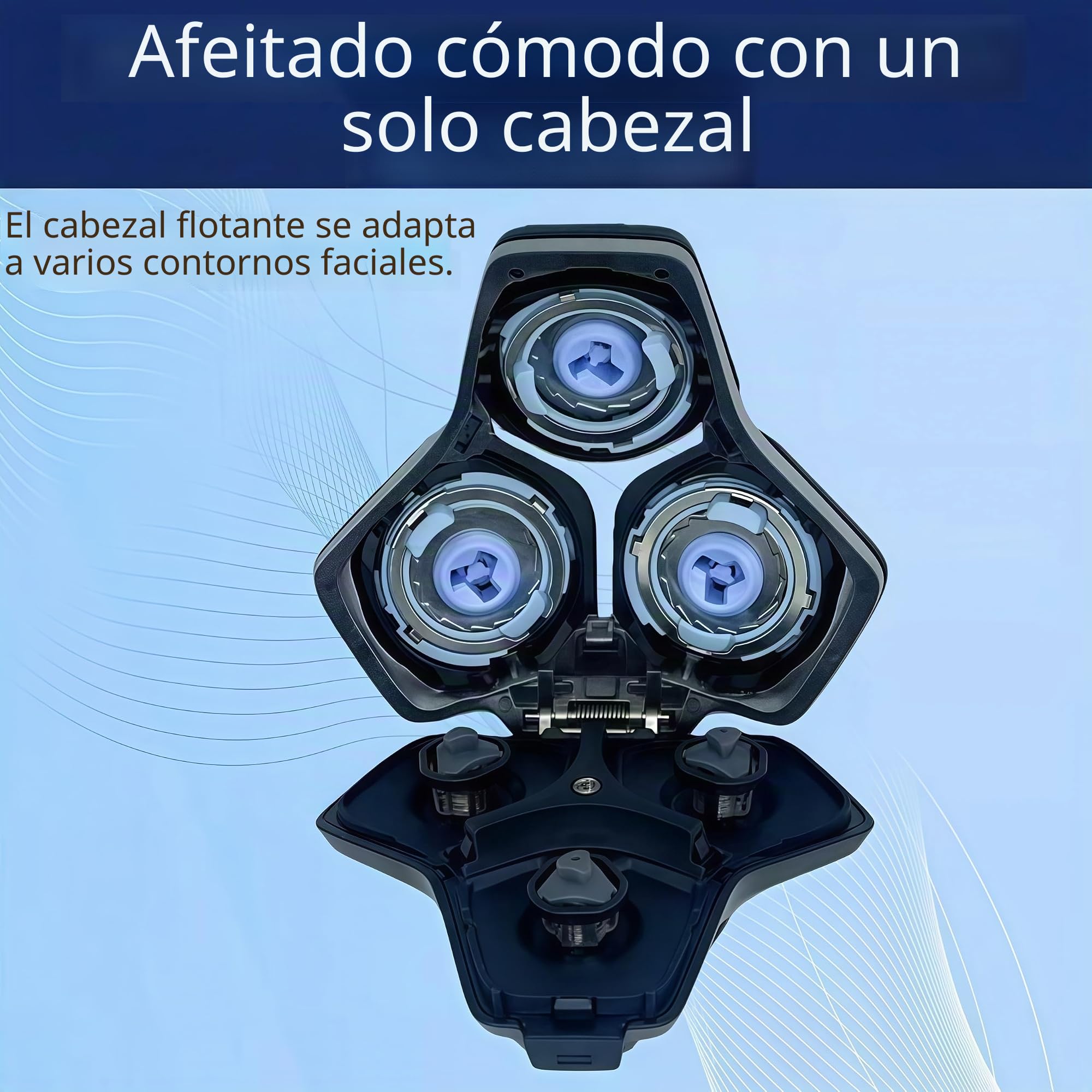 Cabezal de repuesto completo para afeitadora eléctrica para hombre, conjunto completo de cuchillas compatible con afeitadoras Philips SH71, S5000, S7000, S9000 Series (azul)