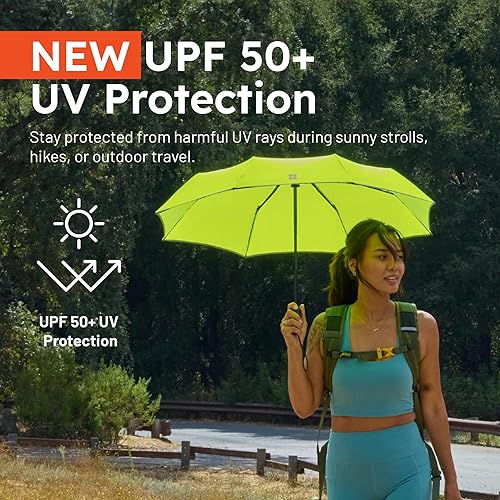 Miniatura 7 de Weatherman Paraguas Mini paraguas compacto de primera calidad para viajar Paraguas resistentes a vientos de hasta 45 MPH Paraguas de viaje para