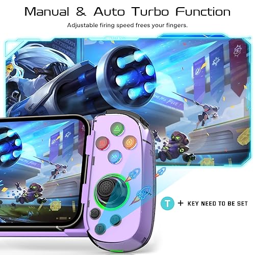 Miniatura 62 de Wireless Phone Controller for iPhone/Android, Mobile Game Controller with Hall Joystick Suitable for Xbox Cloud Gaming, PS Remote Play, Steam Link