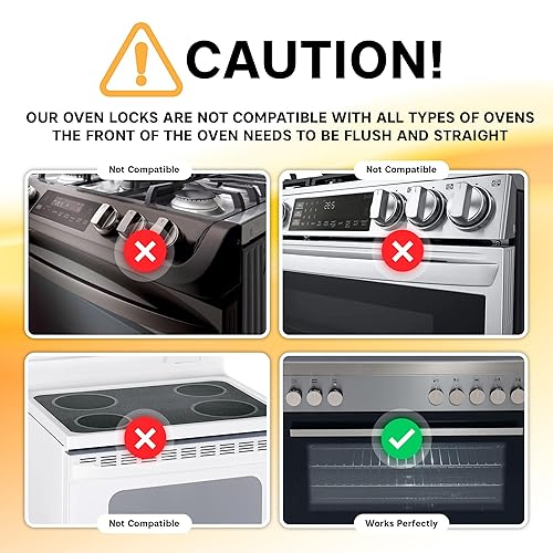 Miniatura 3 de BeeGo - Cerradura para horno de seguridad infantil  galardonado pestillo de puerta de horno autoadhesivo a prueba de bebés, cerradura de seguridad