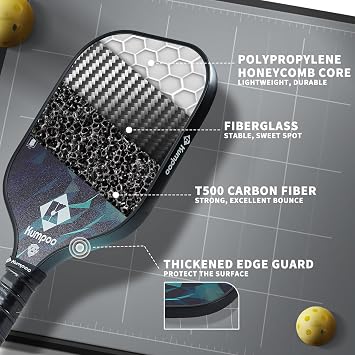 Pickleball Paddle AG40blue + Balls L40orange