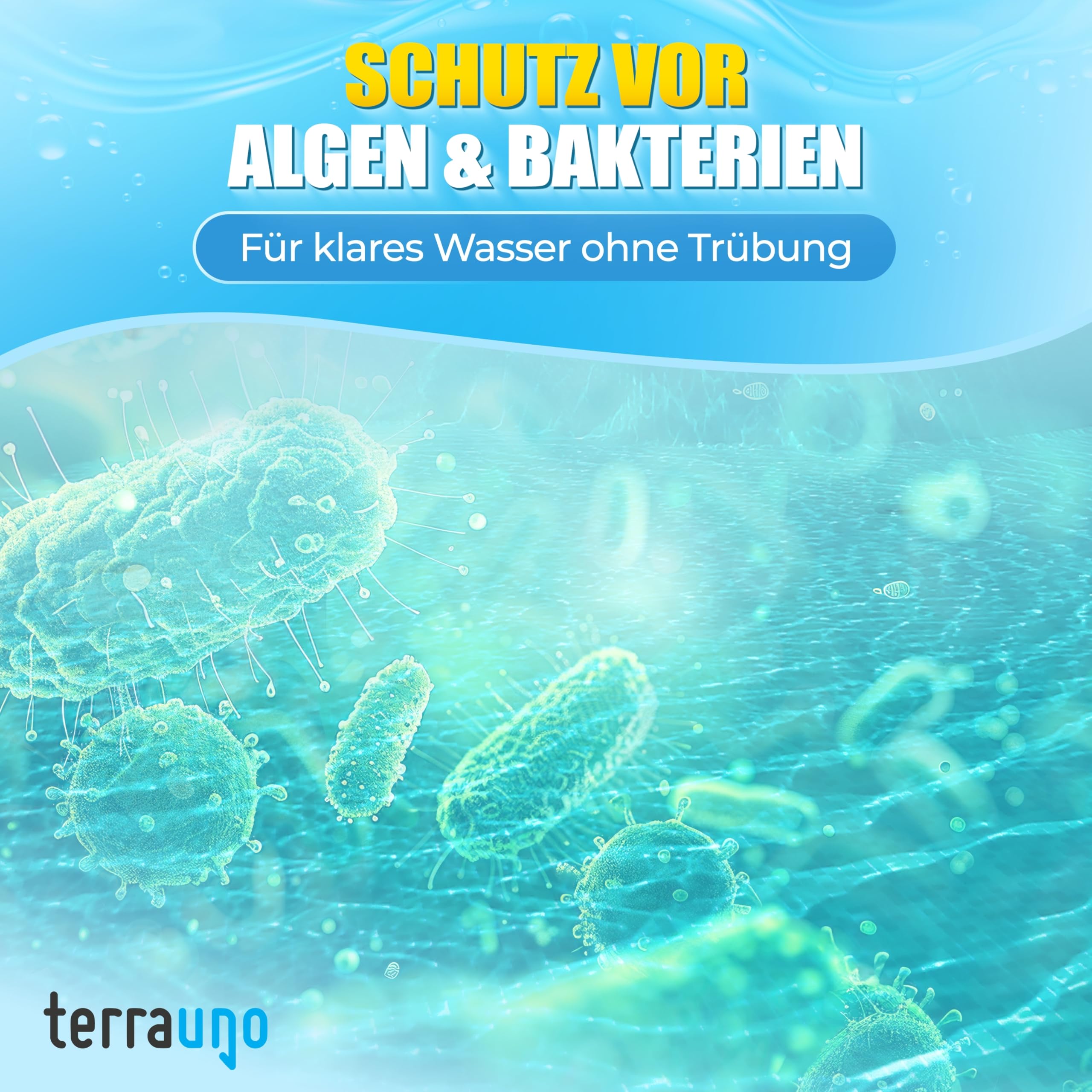TerraUno Chlortabletten für Pool, Multitabs 5 in 1 für Poolpflege, 5kg je 200g Pool Tabletten langsamlöslich, mit 5 Phasen Power, KristallKlar Effekt, Chlor