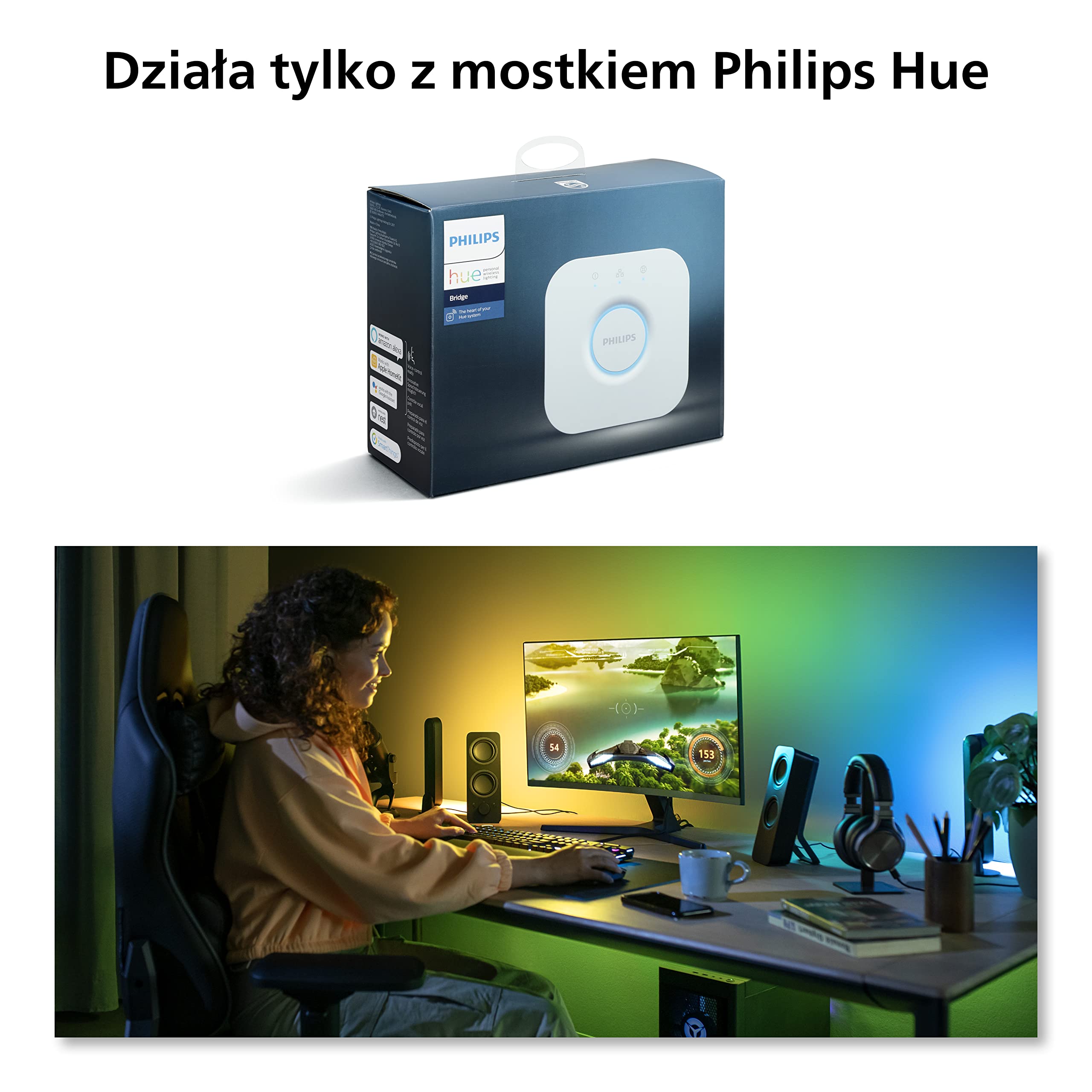 Philips Hue White and color ambiance Taśma LED Play gradient PC 24" 27"