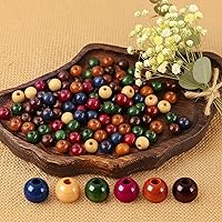 Vista 8 de WILLBOND 130 cuentas de madera de macramé sueltas con agujero grande de 0.394 pulgadas (0.394 in) para kits de fabricación de macramé, suministros