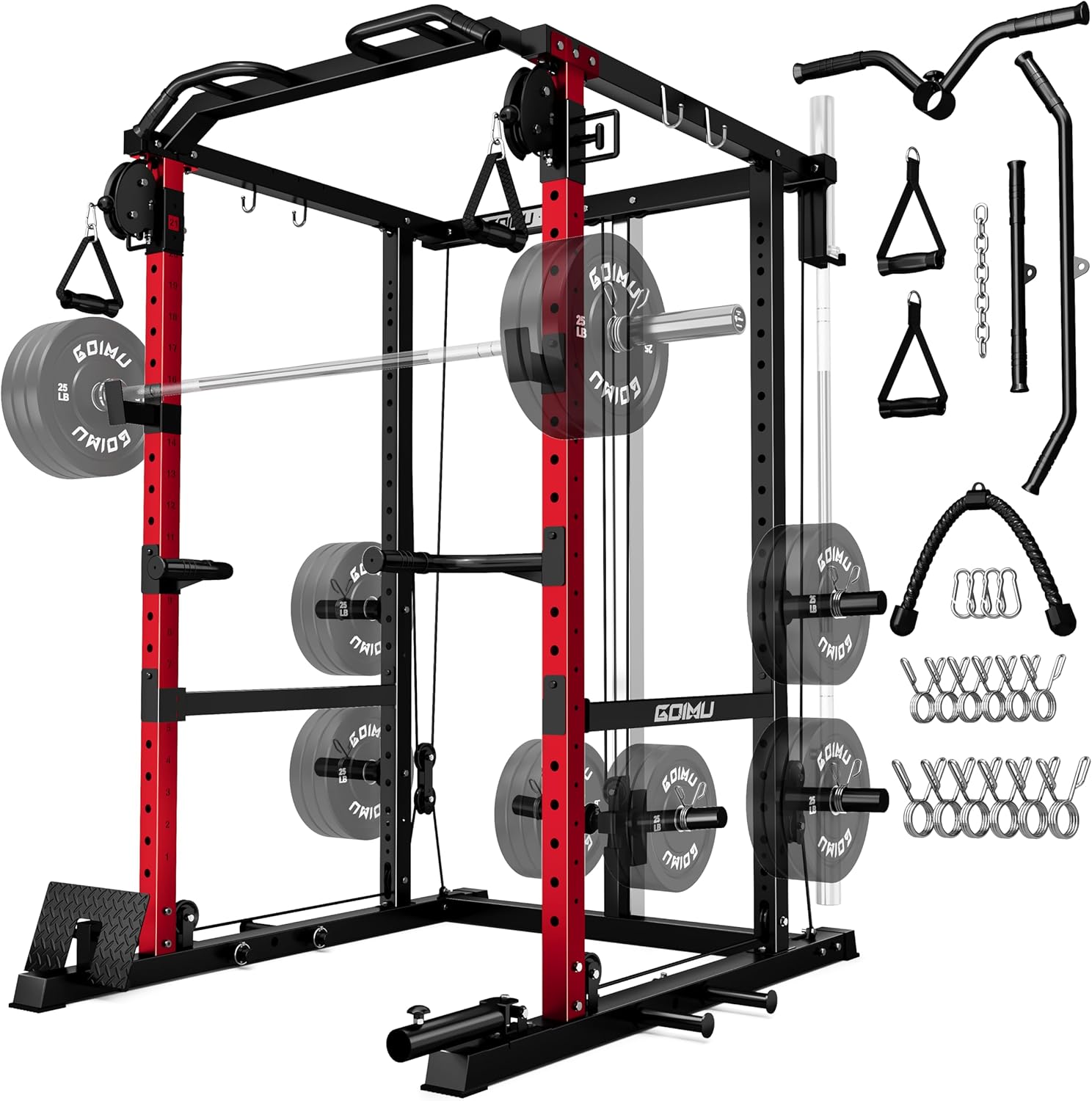 Goimu Goimu R1-V4 Power Cage Rack – 2000LB Capacity with Cable Crossover System