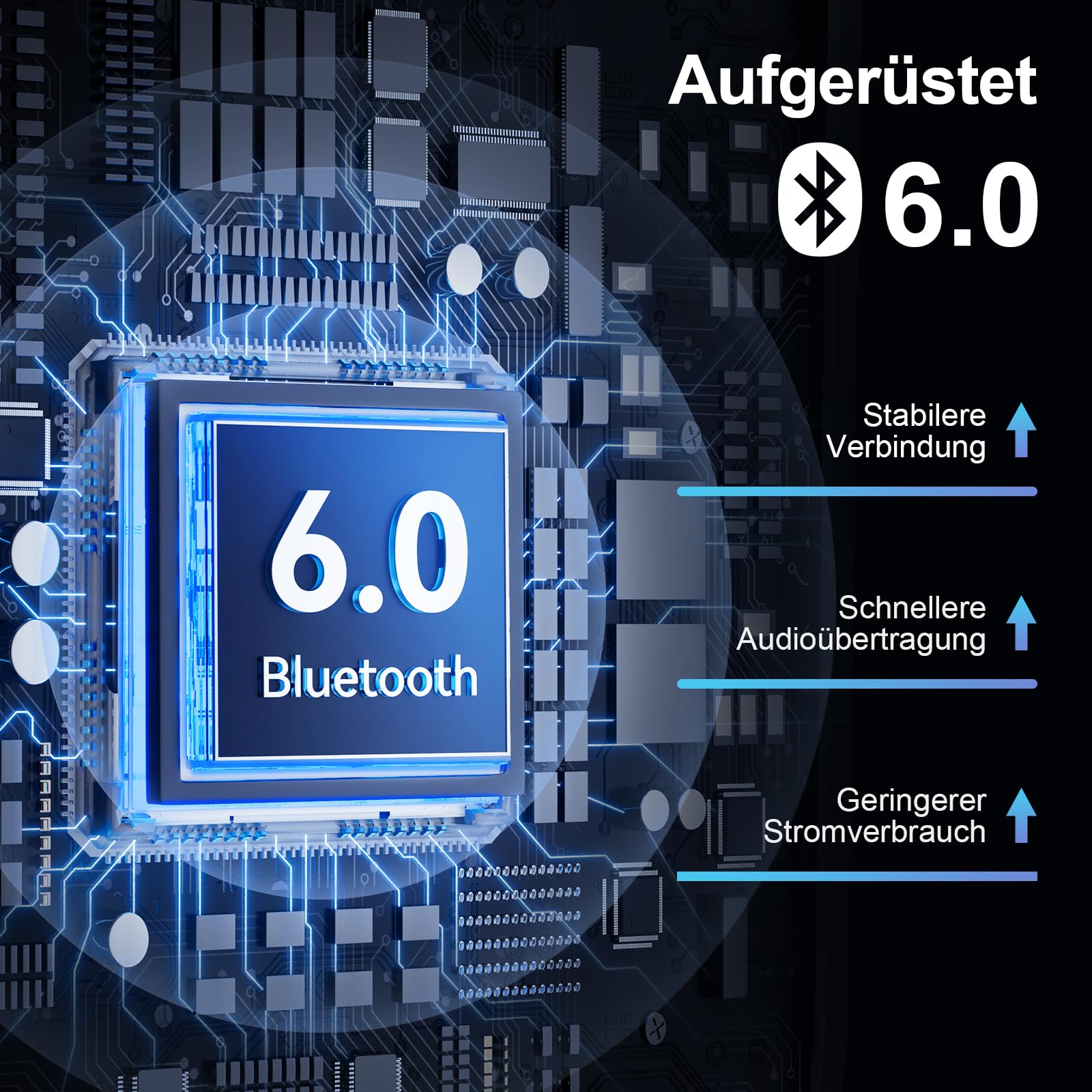 1Mii CarEcho MK02 Bluetooth 6.0 Freisprecheinrichtung für Auto, 5W Lautsprecher für Kristallklare Anrufe, Siri & Google Assistant, Automatisches Einschalten, Dual Verbindung, 35 Std Akku