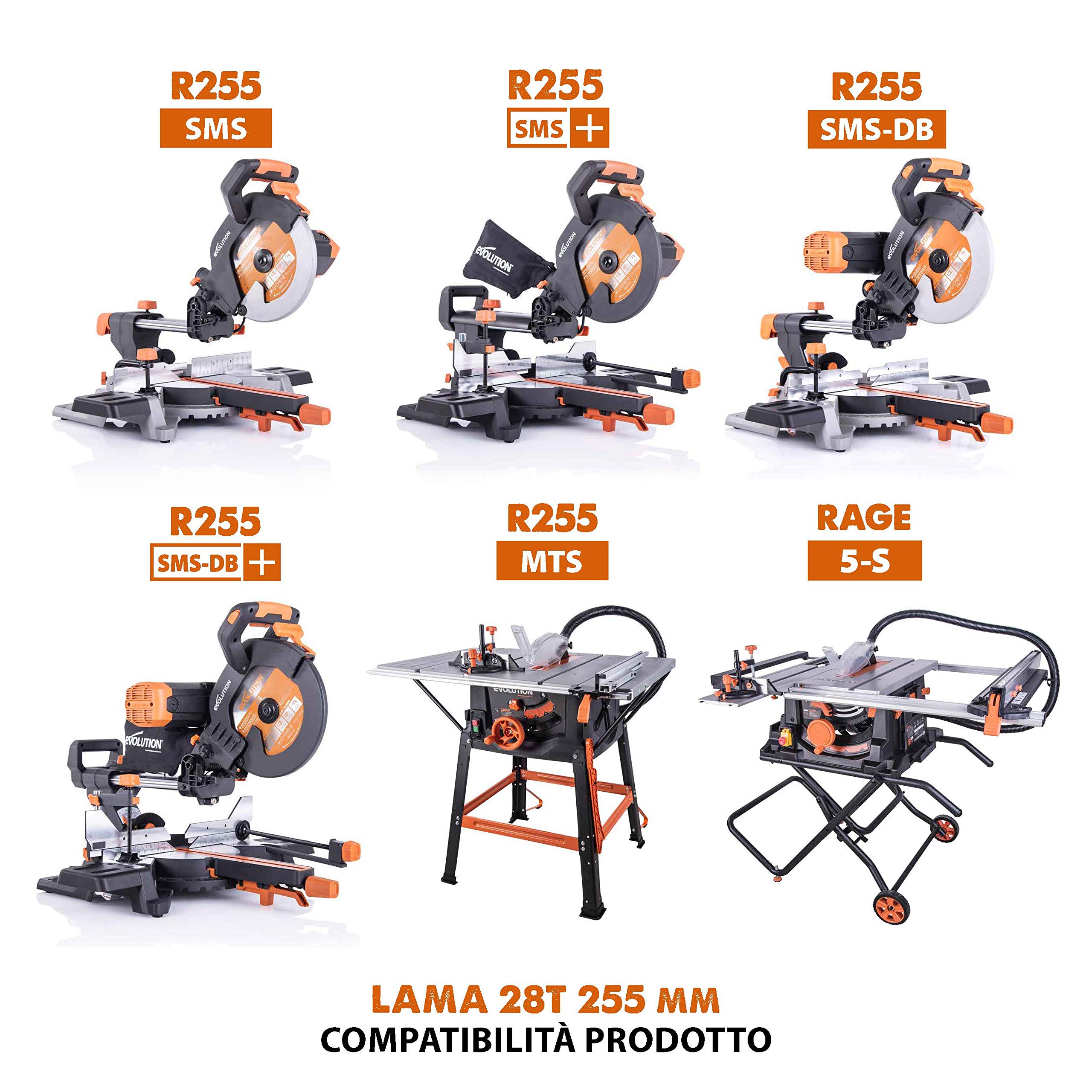 Evolution Power Tools - RAGE Lama Multiuso con Punte al Carburo di Tungsteno 255 mm