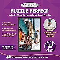 Vista 8 de Poster Palooza Kit de marco de rompecabezas de 20 x 30 pulgadas, incluye hojas de pegamento para rompecabezas, marco de rompecabezas de madera negra