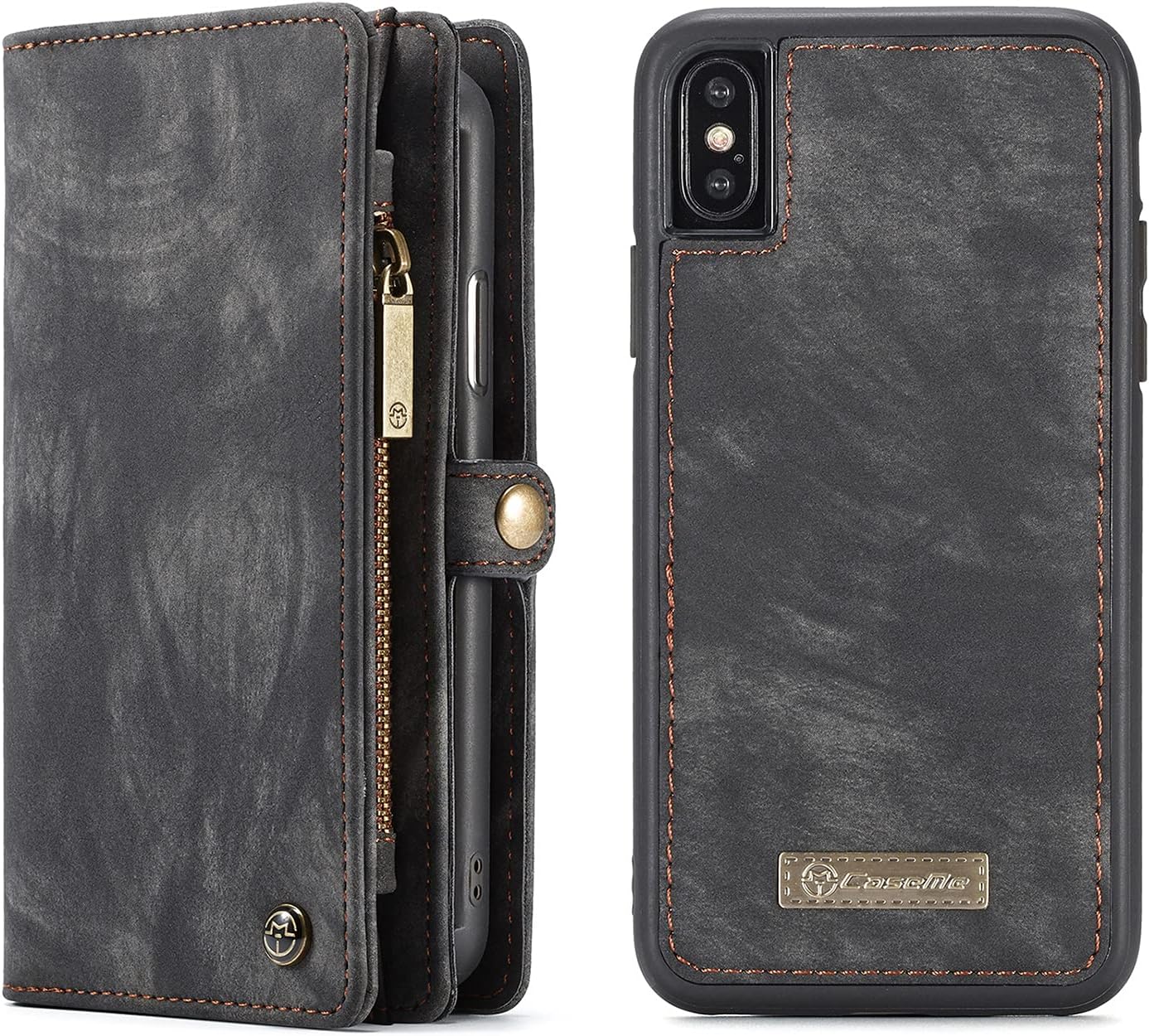 iPhone13 Pro Max カードケース電話ケースカードホルダー11個+小銭入れ2個+ジッパーバッグ1個カードフリップウォレッ