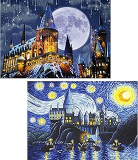 Castle Diamond Painting Kits 2 Pack, 12x16inch Castle Diamond Art Kits, DIY Castle Diamond Painting Kits for Adults, Castle Diamond Dots Home Wall Decor Diamond Art Painting Gift