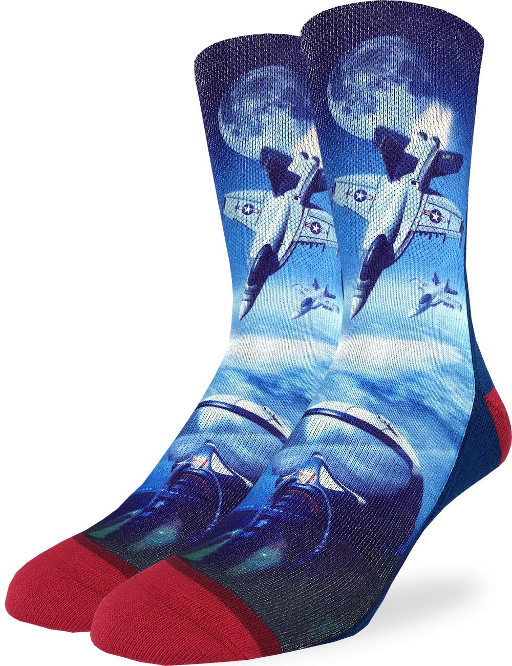 Good Luck Sock Men's Airplanes, Trains & Cars Socks, Adult