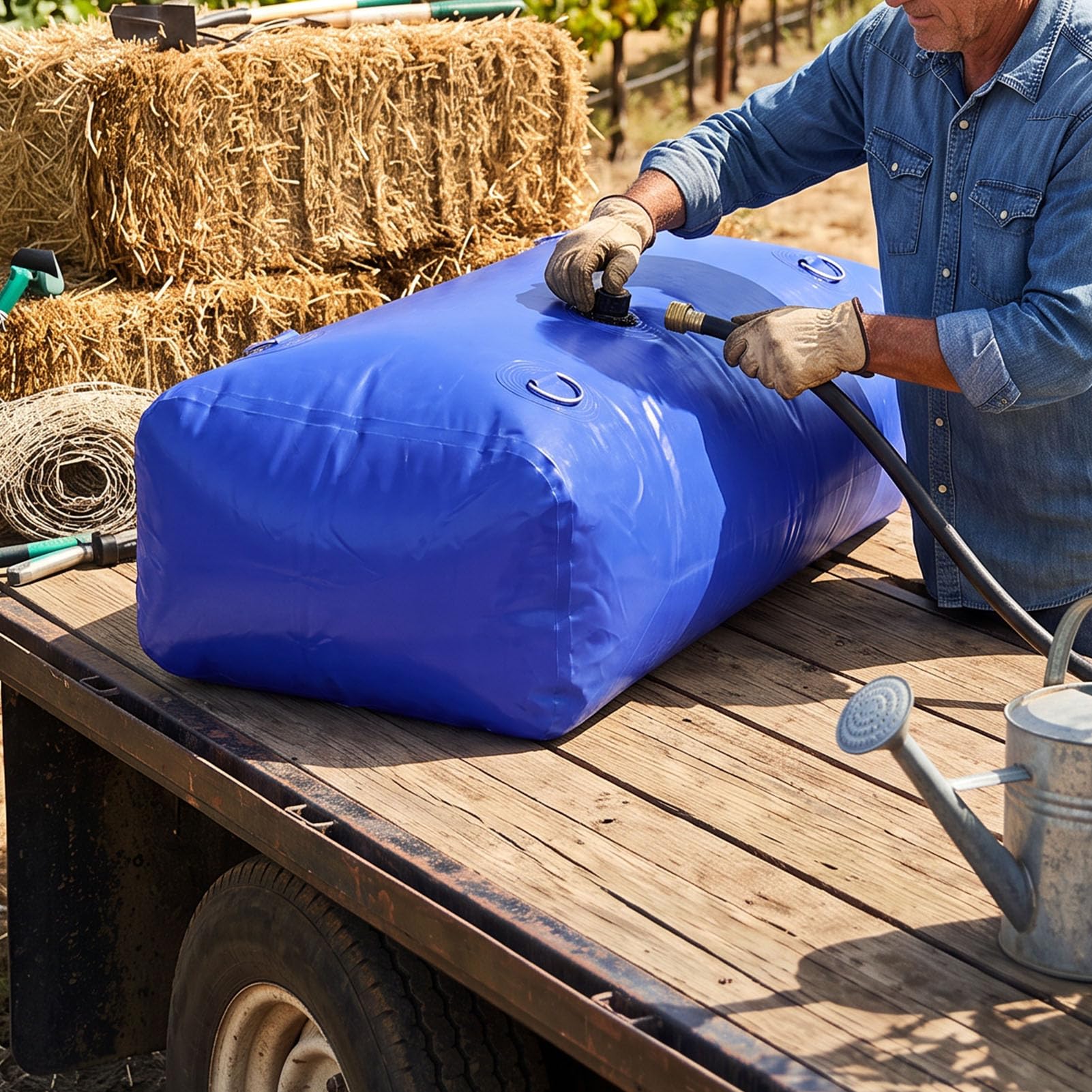 Tbest Depósito Plegable para Almacenamiento de Agua, Bolsa de Agua de 63