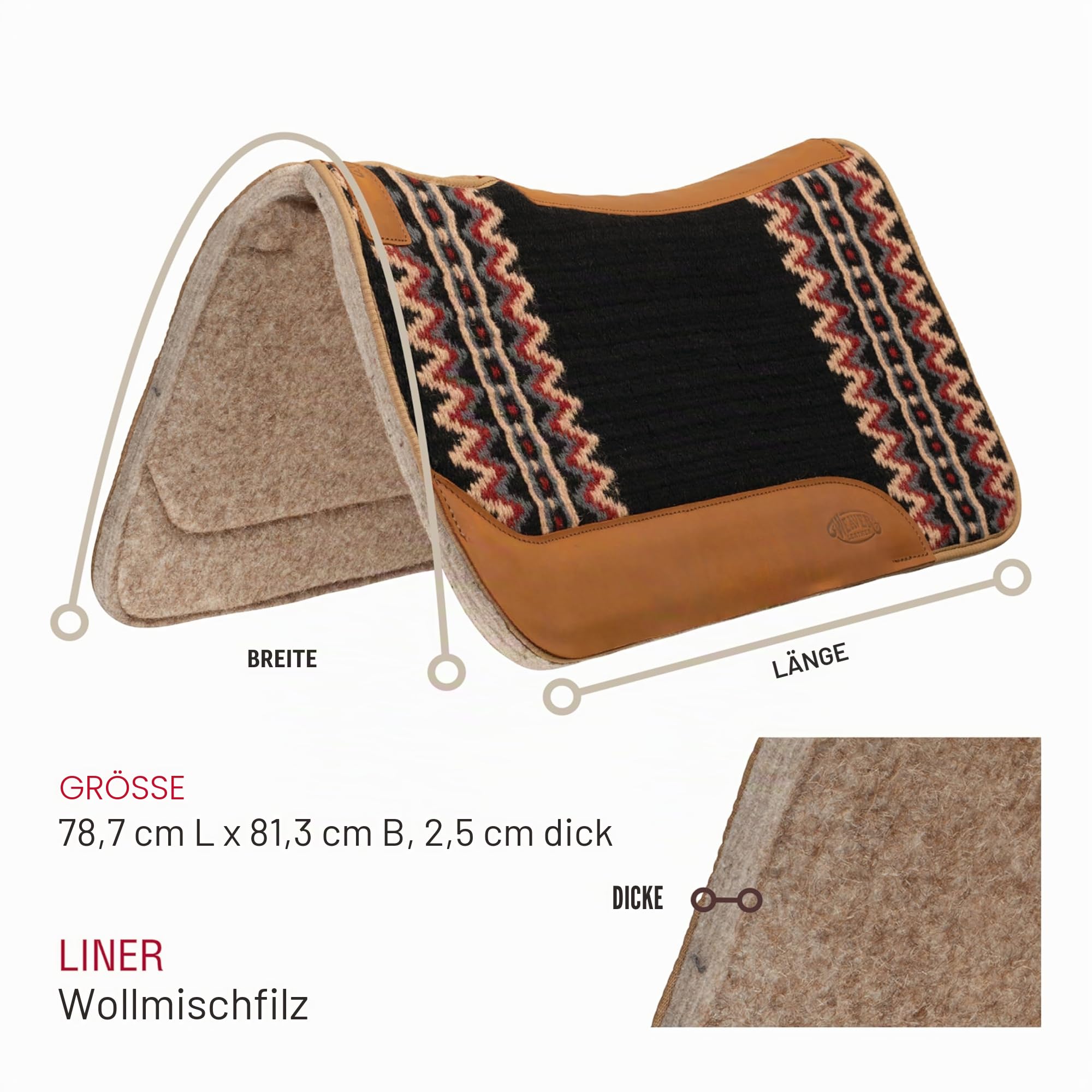 Weaver Leather Schabracke aus neuseeländischer Wolle