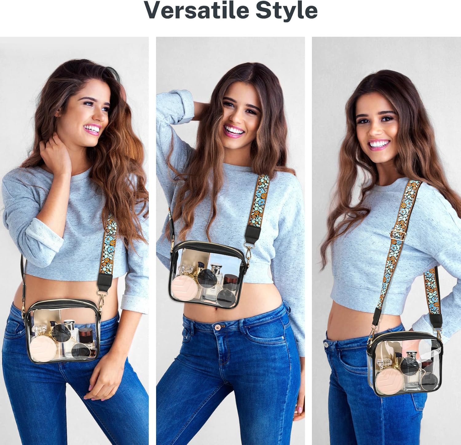 Aveniee Clear Bag Stadium Approved, Clear Purses for Women, Cross body Bag for Concerts with Adjustable Strap - Image 2