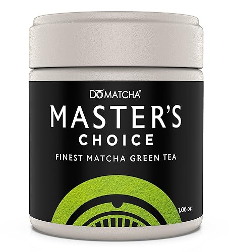 DoMatcha Master's Choice - Té verde matcha ceremonial Finest en polvo de 1.06 oz, 25 porciones, matcha elaborado en Kioto con sabor rico, color