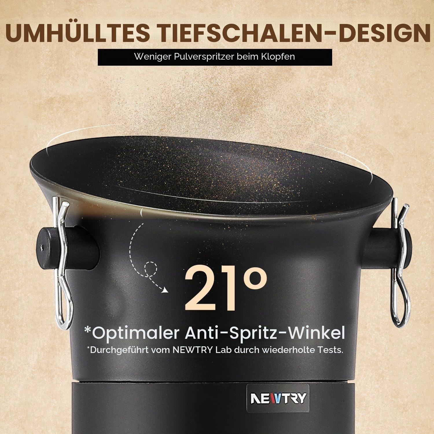NEWTRY Knock Box Kommerzielle, Espresso Kaffeesatz-Klopfbox