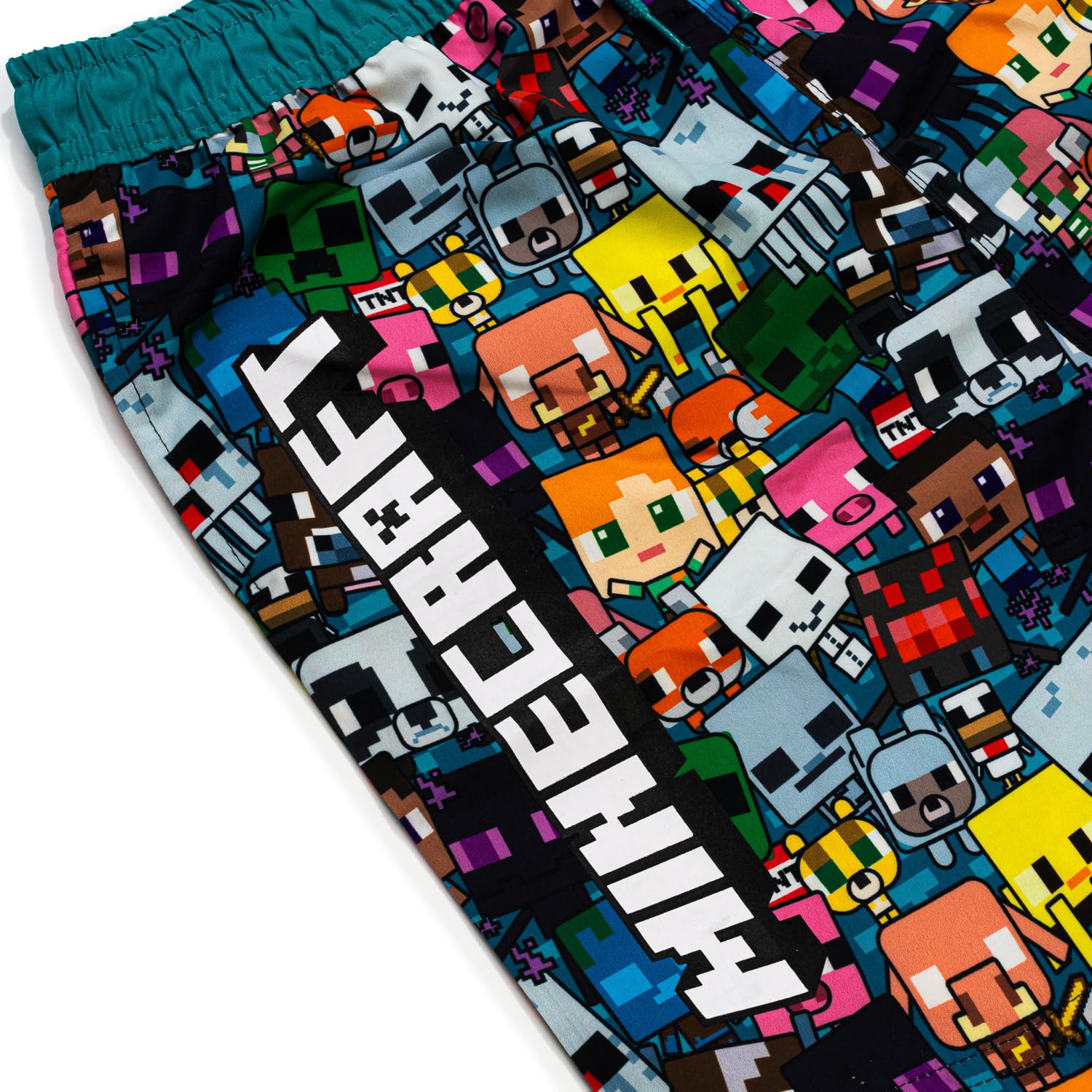 Minecraft Short de bain pour garçons de 5 à 12 ans
