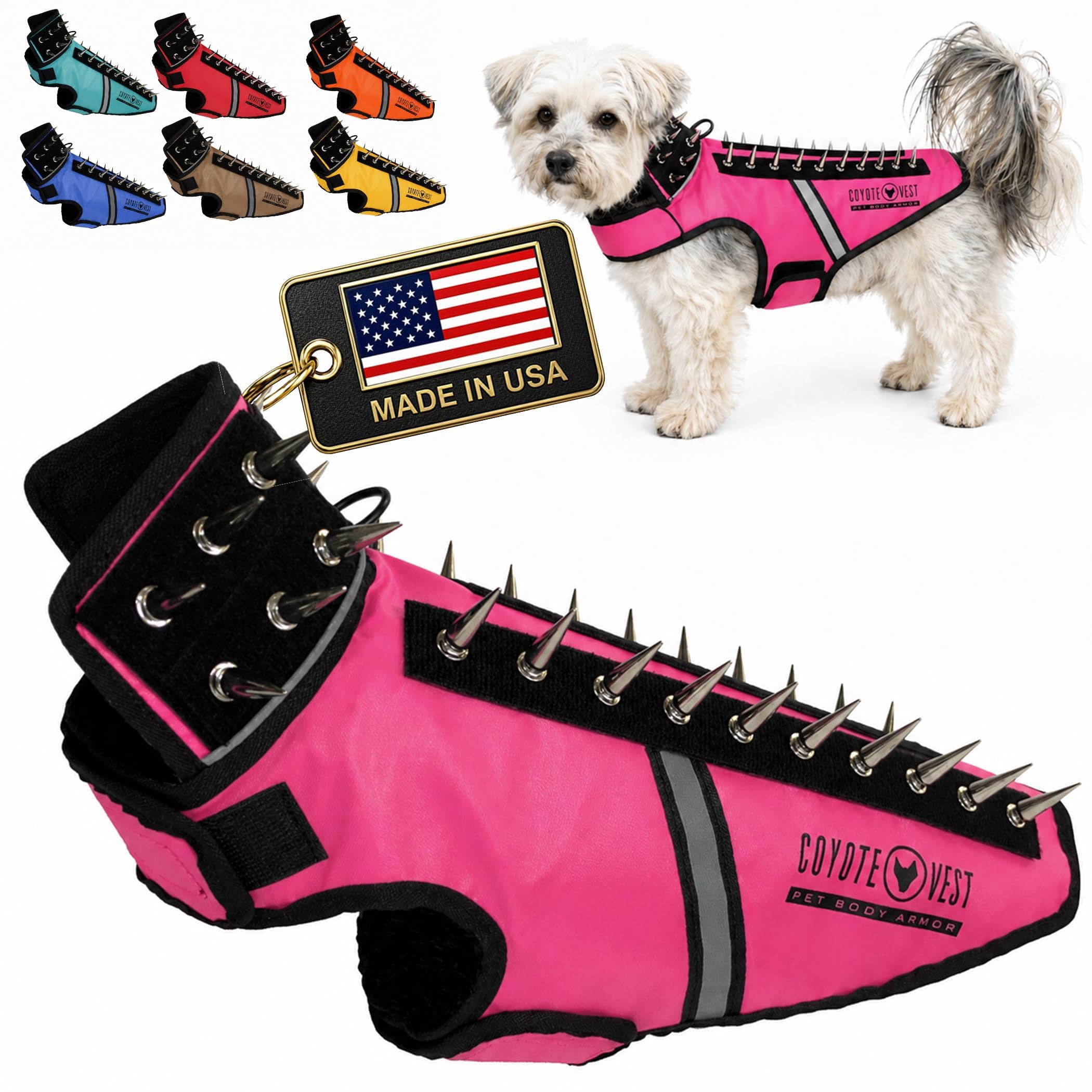 Amazon.com : CoyoteVest SpikeVest Dog Harness | Stab-Resistant