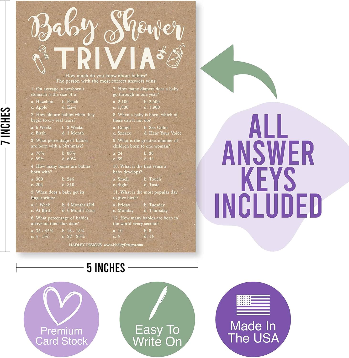 25 Rustic Word Scramble For Baby Shower, 25 True Or False Game, 25 Trivia Game, 25 Find The Guest, 25 Baby Animal Matching, 25 Nursery Rhyme Game - 6 Double Sided Cards Baby Shower Ideas