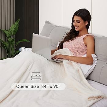 Amazon.com: McJaw Electric Heated Blanket Queen Size 84''x90