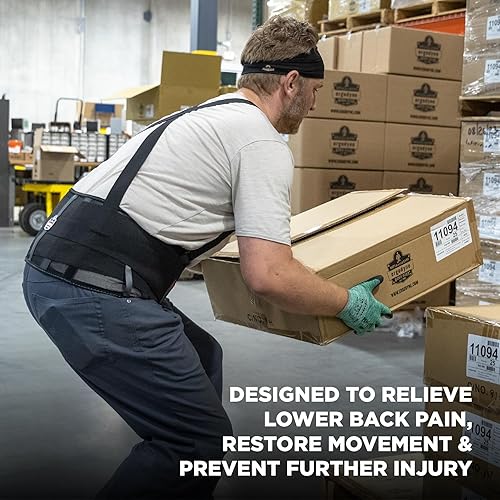 Miniatura 2 de Ergodyne ProFlex 1100SF - Soporte de espalda para la espalda, cinturón de elastano de 8 pulgadas, soportes patentados que proporcionan soporte