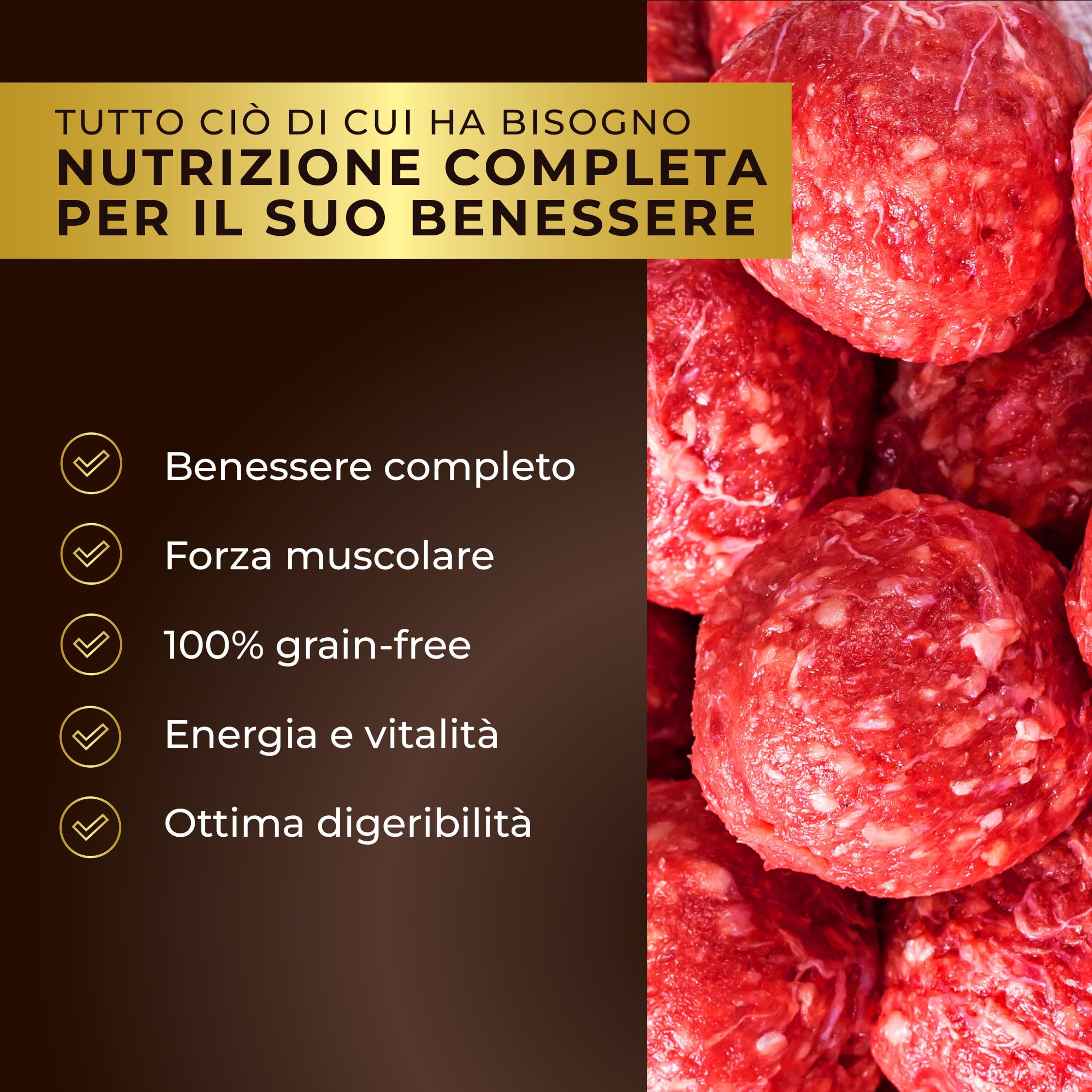 Polpette al Sugo per Cani Adulti – Alimento Umido Completo e Gustoso, Tenere Polpette in Salsa Ricca, Alta Appetibilità, Nutrizione Bilanciata (24 x 150g, Manzo)