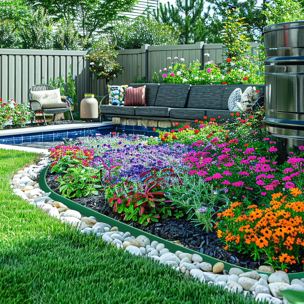 HASTHIP Garden Edging - 32.8ft Border with Nails -6