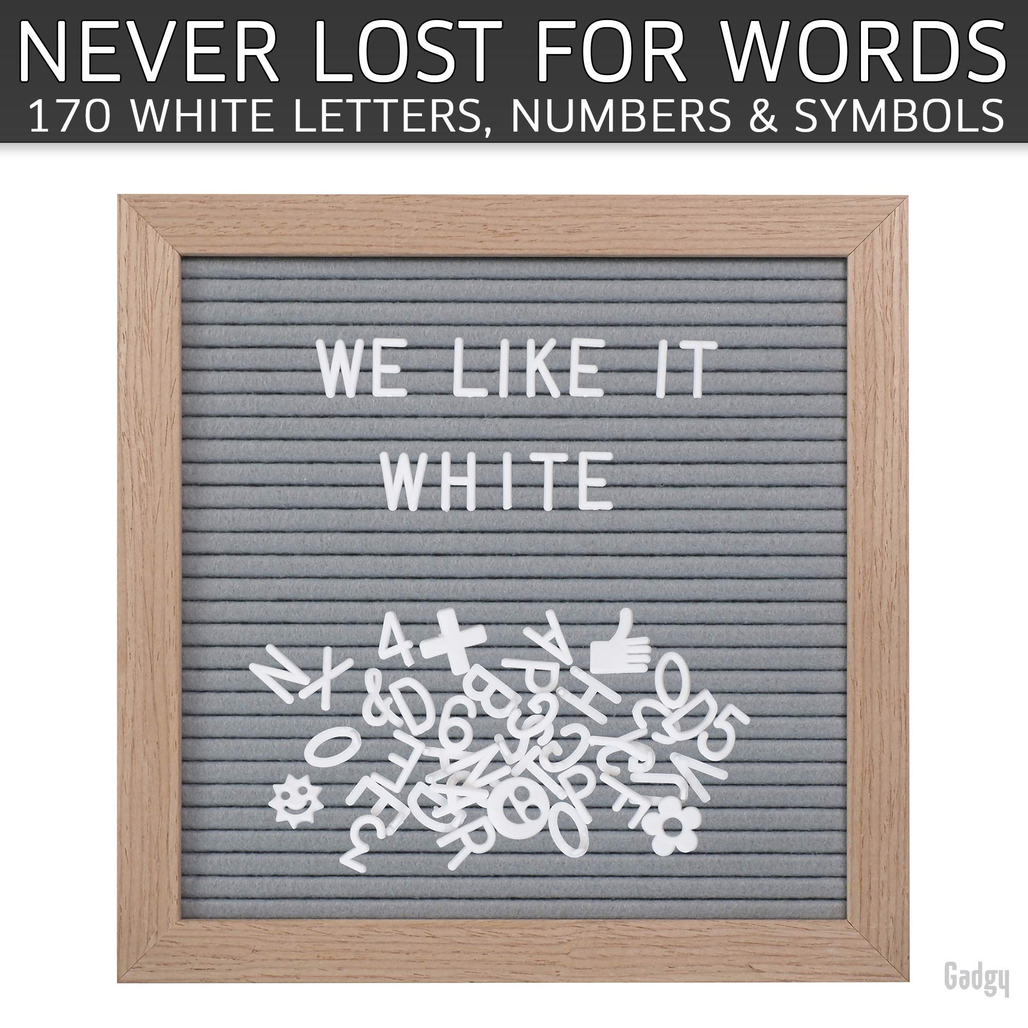 Buy Gadgy Grey Felt Letter Board 25 x 25 cm 510 Letters & Stand