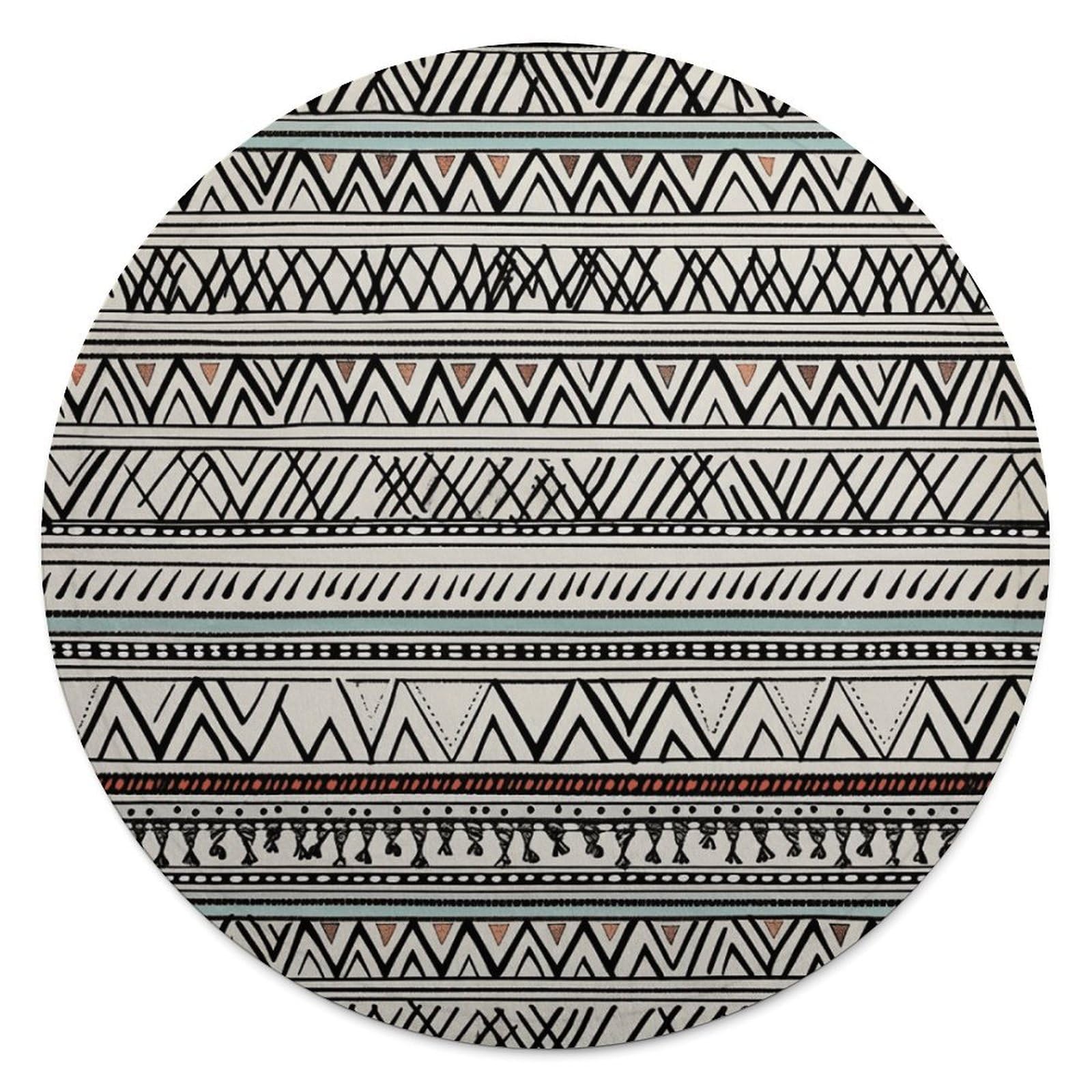 Couverture polaire imprimée ronde de 150 cm pour protéger votre canapé avec élégance