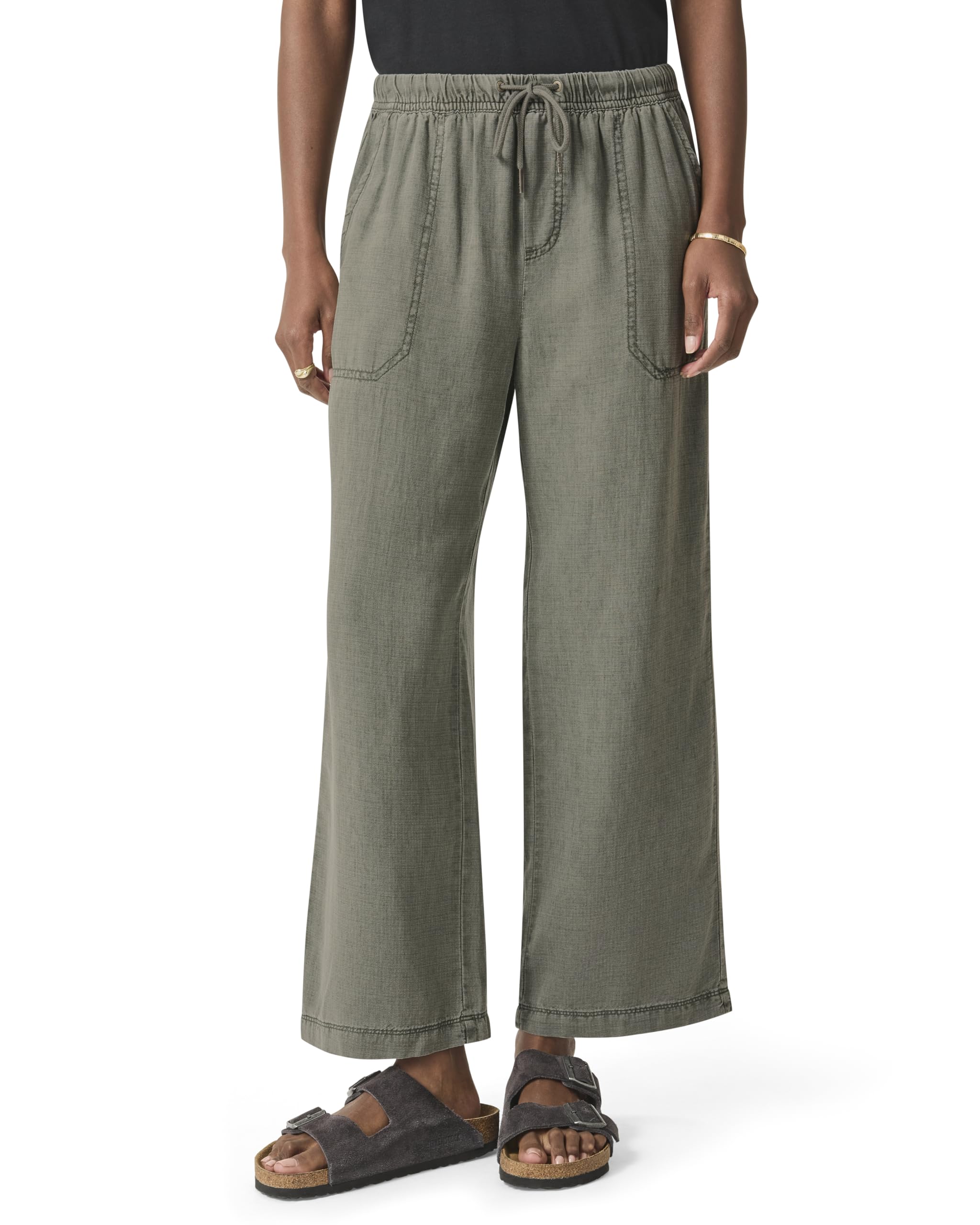 Splendid Womens Angie Crop Wide Leg