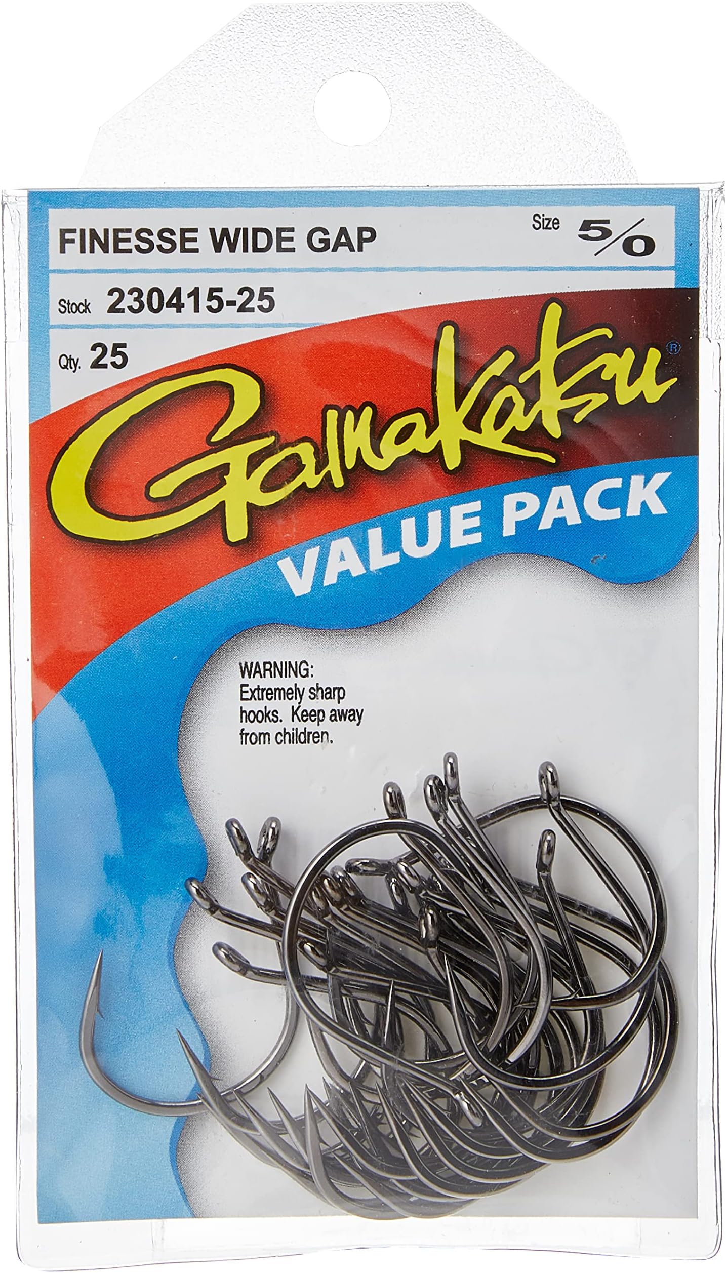 Finesse Wide Gap Hook - Pack of 1 - Fishing Hook - Wacky Rigging Bass, Salmon, Steelhead