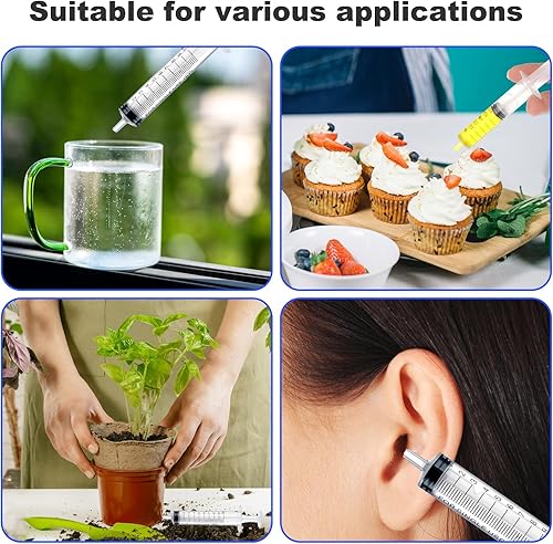 Miniatura 7 de Amabro 5 jeringas de plástico – 0.0 fl oz, 0.1 fl oz, 0.2 fl oz, 0.3 fl oz, 0.7 fl oz, jeringas de medición sin aguja, jeringas reutilizables para